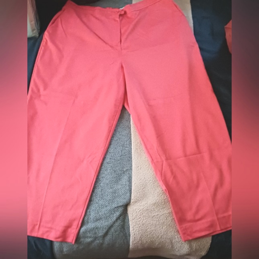 CB Career Orange Melon Colored Crop Pants Misses 16